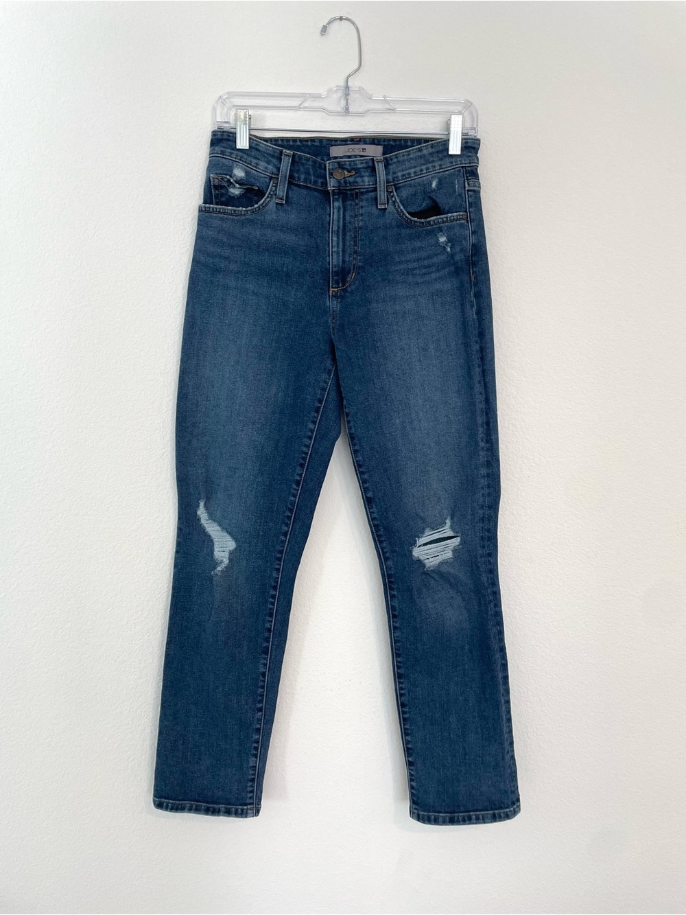 Joe's Jeans Straight Leg Distressed Dark Blue Women's 26 Jeans